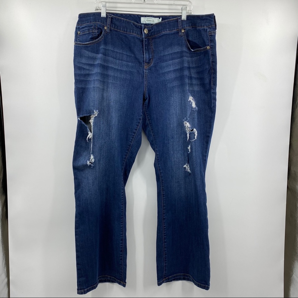 Torrid Relaxed Boot Distressed Jeans 20R
